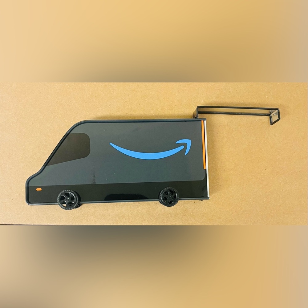 Amazon Black Van Tin with Blue Smile and Orange Accent - Picture 2 of 4
